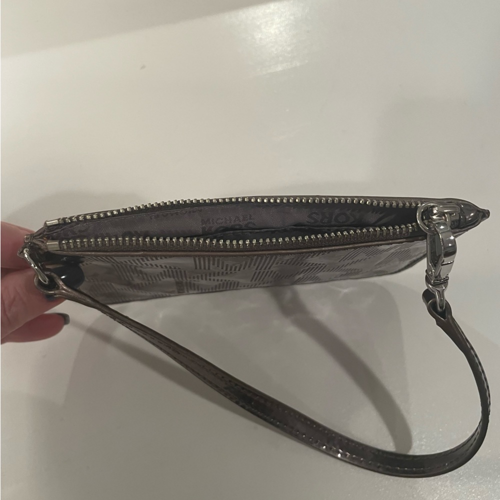 Michael Kors Metallic Silver Wristlet - Picture 3 of 6